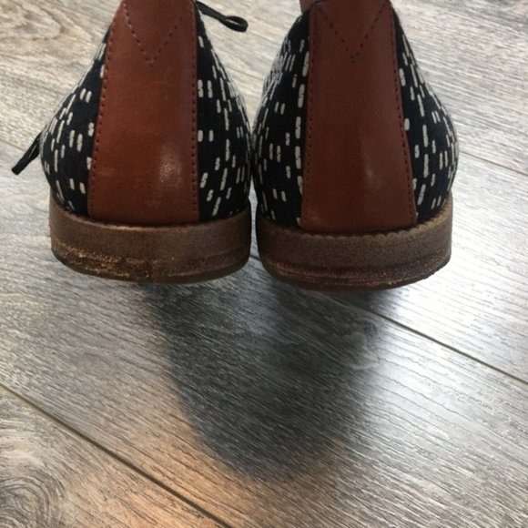 MADEWELL Black/White Leather/Fabric Oxford Shoes 7 - Picture 4 of 10